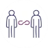 Grafiksymbol mit 2 Figuren und Unendlichkeitssymbol zur Darstellung eines Geschlechter-Verhältnisses.